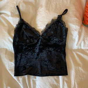 Black velvet top